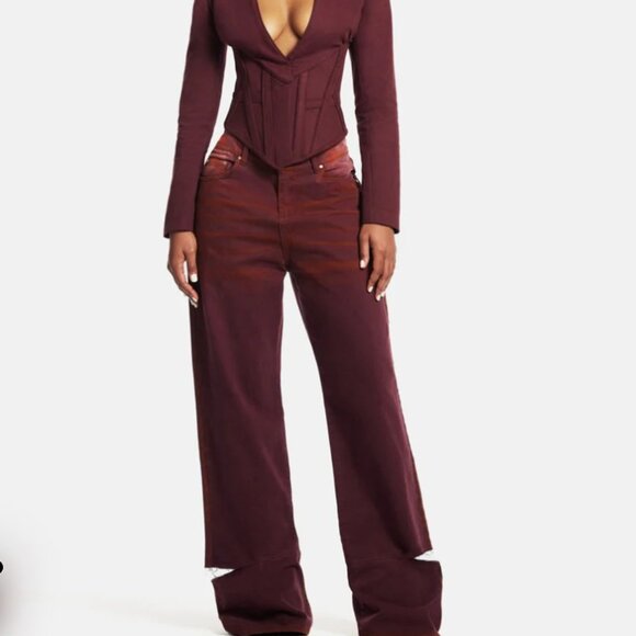 Hanifa Aster Acid Jeans II - Pickled Plum, Size Small - Picture 1 of 3